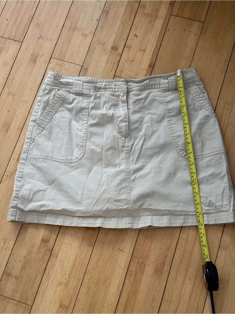 Josephine Chaus Desert Khaki Cotton Stretch Pocket Mini Skort Size 14